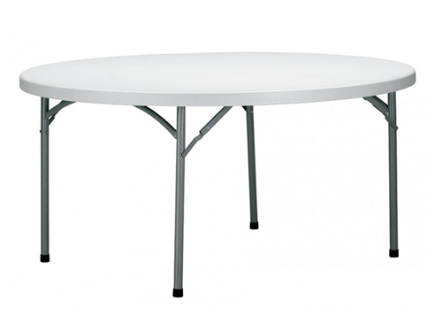 Alquiler de mesas plegables redondas de 150 centímetros de diámetro