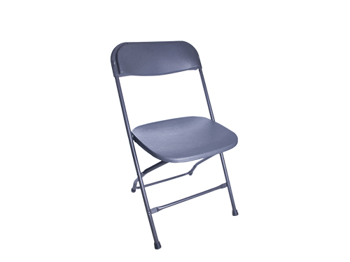 Alquiler silla plegable apilable acero y polipropileno gris