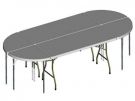 composici�n de mesas oval medidas 2,35 x 1,50 m