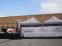 Alquiler de Carpas Camerino tras Escenario evento Croacia-Vista lateral dos m�dulos de 8 por 4 m