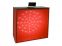 Mostrador 1m x 50cm x 1m alto rojo con leds