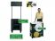 Alquiler de mostrador plastico personalizado frontal y posterior con estante