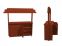 Alquiler  mostrador r�stico madera vistas trasera y lateral 3d