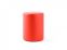 Alquiler de puff redondo rojo en polipiel alto 50 di�metro 40