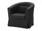 Alquiler de Sill�n espera individual enfundado negro