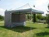 Alquiler de Carpa plegable de 4x4 abierta con anexo de 4x2 cerrado y pared media al frente