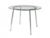 	Alquiler de mesa redonda 1m con sobre de cristal transparente