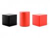 puffs redondos y cuadrados de distintos colores