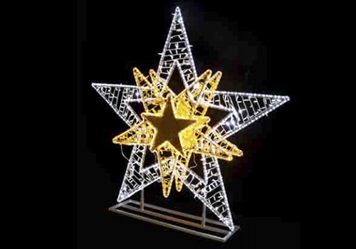 Luminosas estrellas led 160 cm para decoración navidad