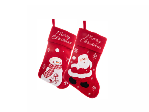 GREENSTORE 12 Unidades de Calcetines navideños pequeños clásicos de Fieltro Rojo y Blanco para Colgar Calcetines de Navidad para Decoraciones de Navidad 