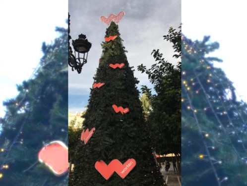 alquiler árboles de navidad de 7 metros con motivos luminosos gigantes WORTEN