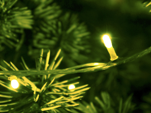 Iluminación navideña led en alquiler guirnaldas luminosas de color verde de 12 metros de longitud ideal para la decoración de árboles de navidad de estilo tradicional para interior y exterior