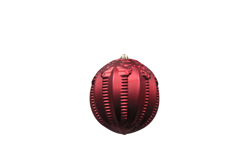 Alquiler de bolas de navidad mate de color rojo para decoración de navidad
