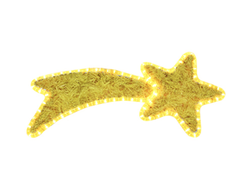 Alquiler de Decoración Navideña - Motivo Luminoso modelo Estrella con Cola Amarilla	