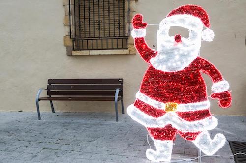 photocall navideño en forma de santa claus 2 metros luz flash