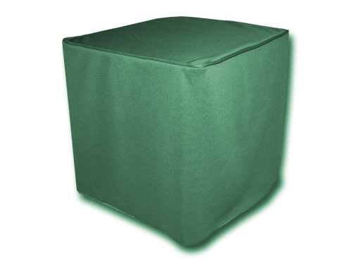 Alquiler puffs verdes cuadrados