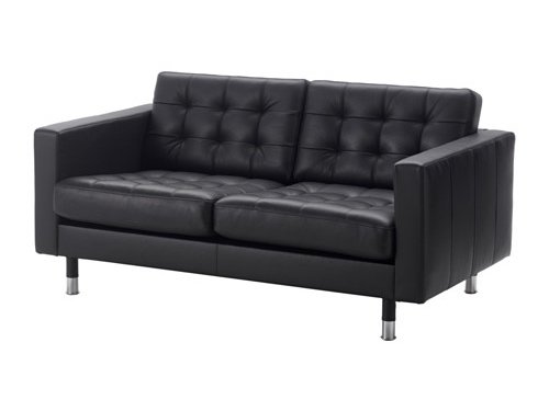 Alquiler de sofás de piel de 2 plazas en color negro