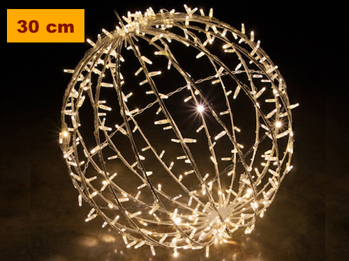 Bolas tridimensionales LED de 30 cm para eventos y celebraciones navideñas