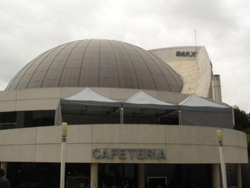 Alquiler de Carpa 12x4 m instalada en terraza IMAX-Vista Frontal fachada