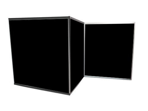 Alquiler de paneles de exposición 2x2 negros zig-zag