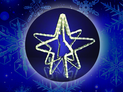 Alquiler de estrellas 3D iluminadas con luz LED para decorar árboles de Navidad gigantes