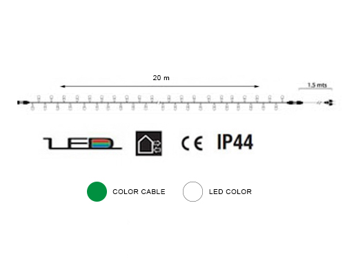 Luces leds grandes para decoración de árboles de navidad