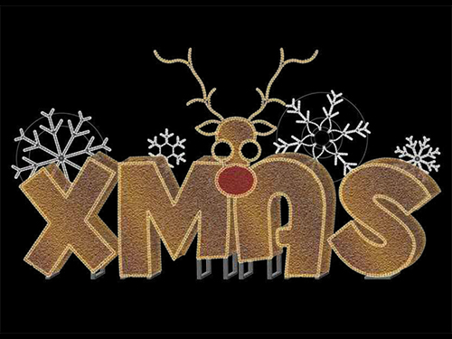 Photocall navideño modelo XMAS con reno