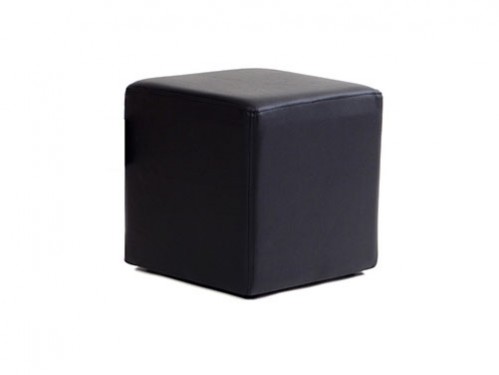 Puffs cuadrados cubo color negro en alquiler para fiestas y eventos