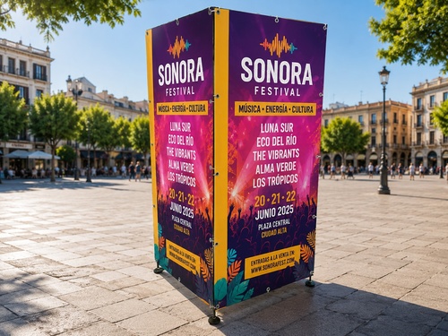 Totem publicitario para exterior personalizable